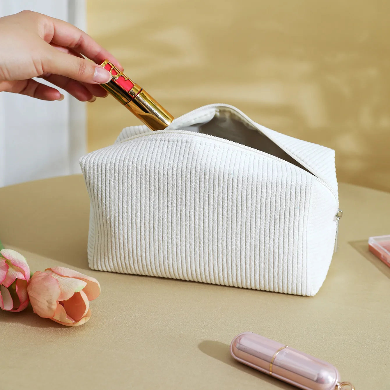 CORDUROY MAKEUP BAG