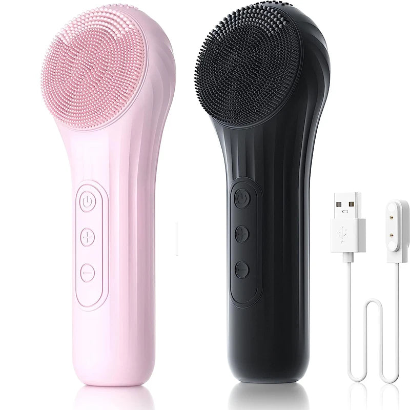 Sonic Facial Cleansing Brush Waterproof Electric Facial Cleaner Deep Cleaning Exfoliating Vibrating Face Cleansing Brush